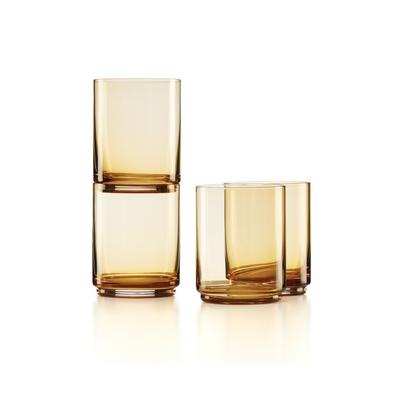 Tuscany Classics Stackable Tall Glasses Set, 4 Piece - Orange